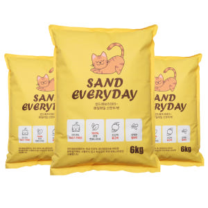 샌드에브리데이 먼지없는 응고형 벤토나이트 고양이모래 무향, 6kg, 3개 솔직 후기 | 실제 사용자 리뷰 총정리 - 상품 이미지 1