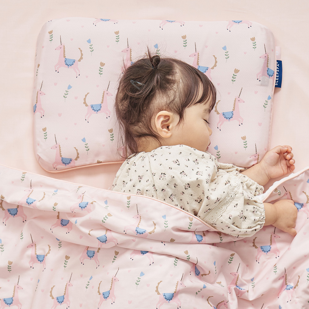 슬립스파 라텍스 아기 어린이집 낮잠이불세트 방수가방 분리형 베이비 거즈 마법의 유니콘