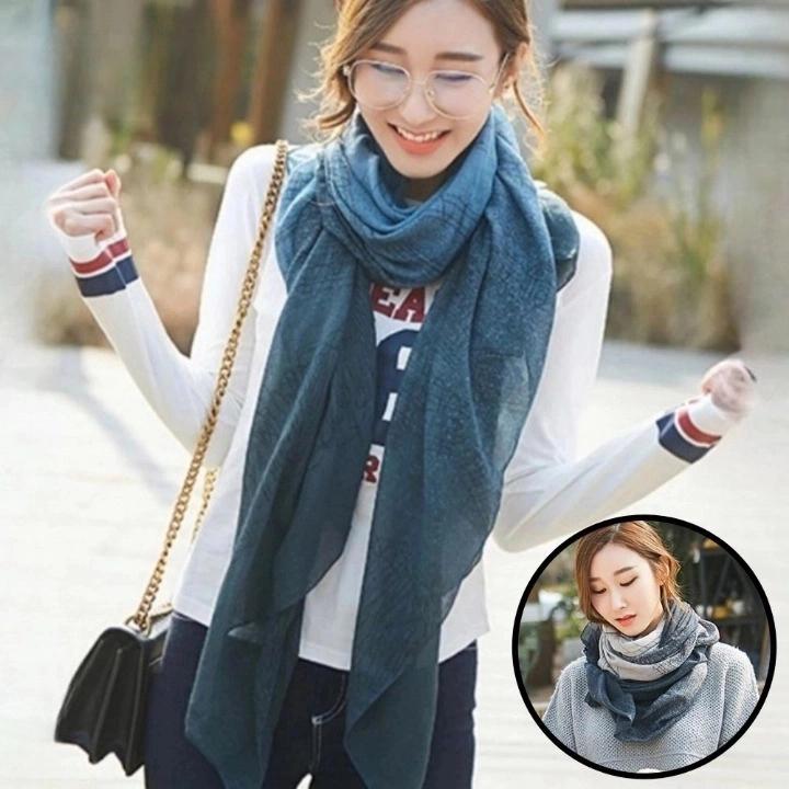 겨울목스카프 가을 하늘색목도리 봄가을 제품 이미지
