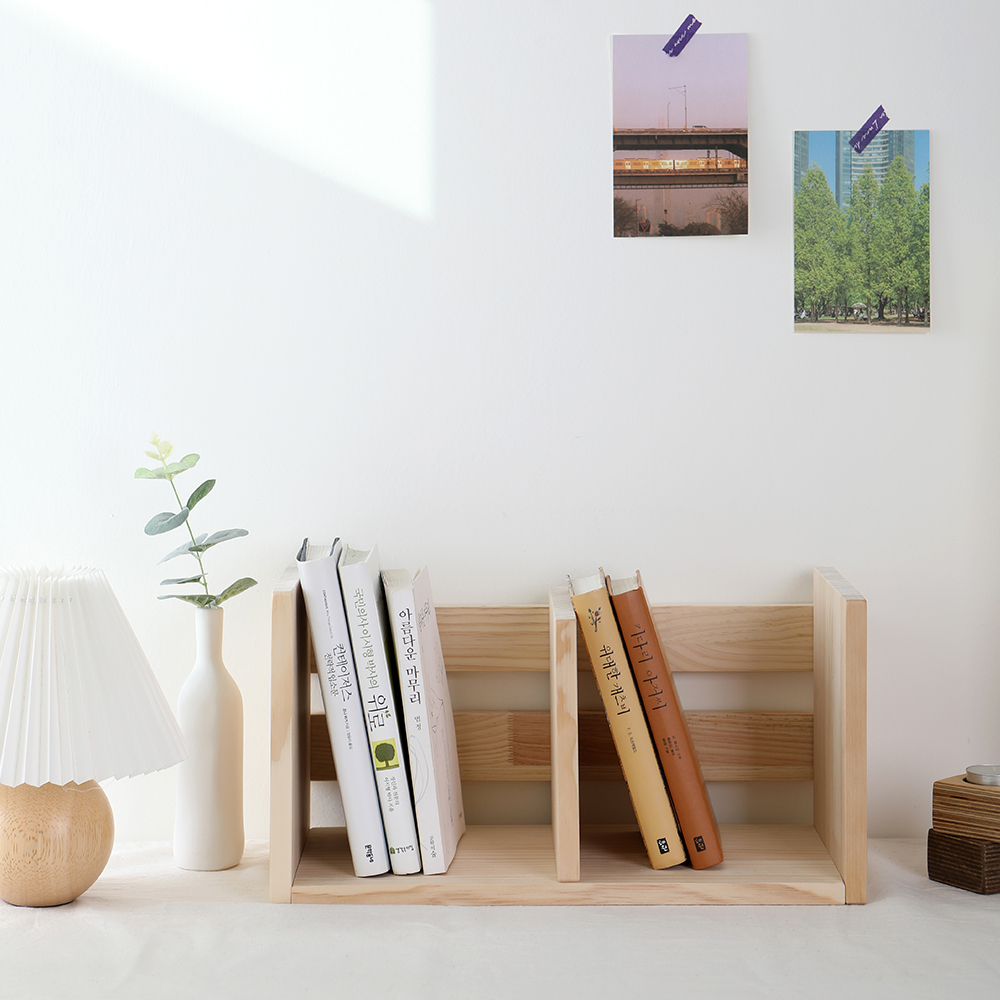 미니책꽂이 원목 책상 책꽂이 우드 1단 2단 3단 심플 간이 300