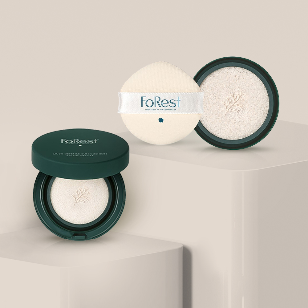 포레스트 비건 선쿠션 20g 본품+리필(SPF 50+) 톤업선쿠션 / 촉촉한쿠션 / 썬쿠션추천