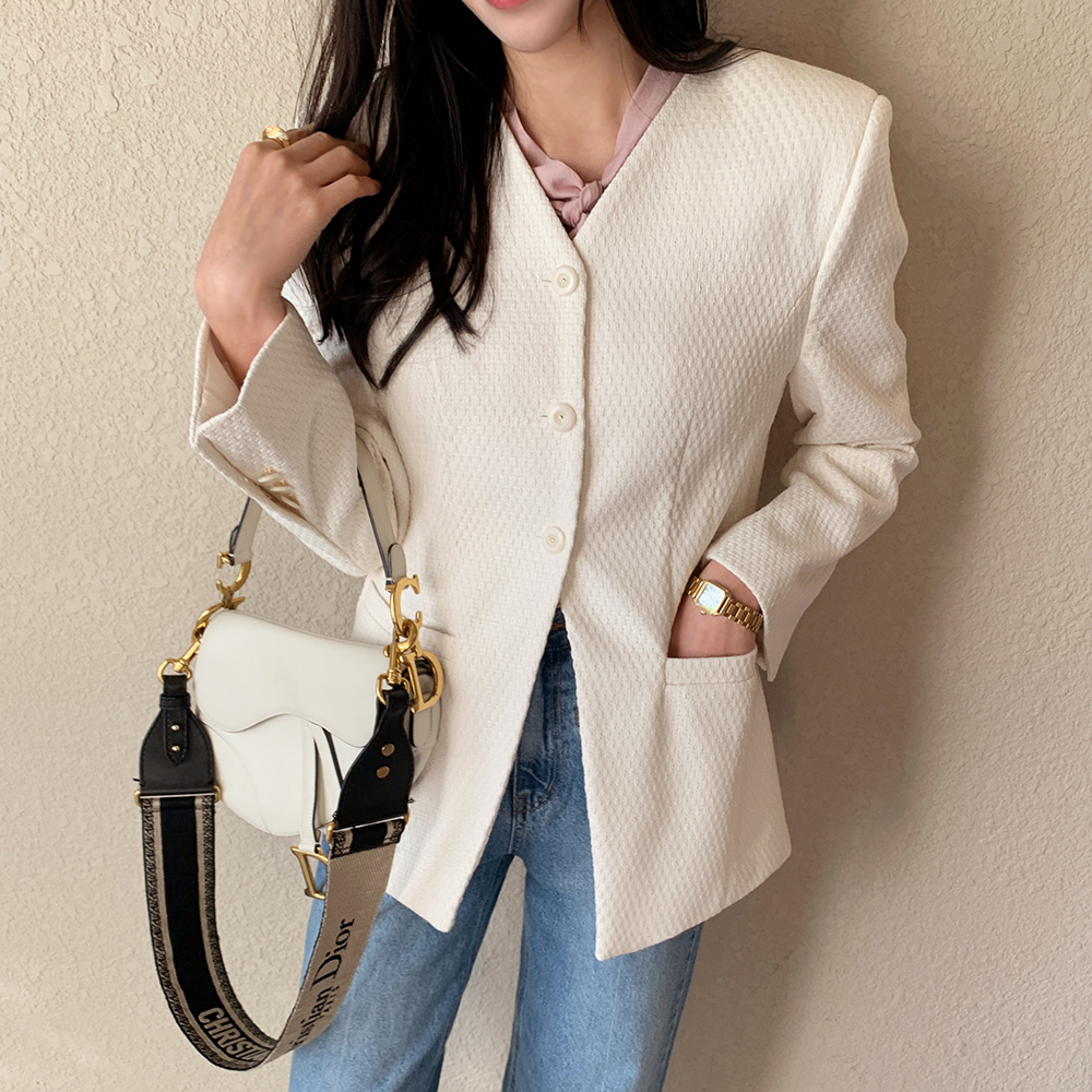 비스코스 트위드 자켓 - 상품 이미지