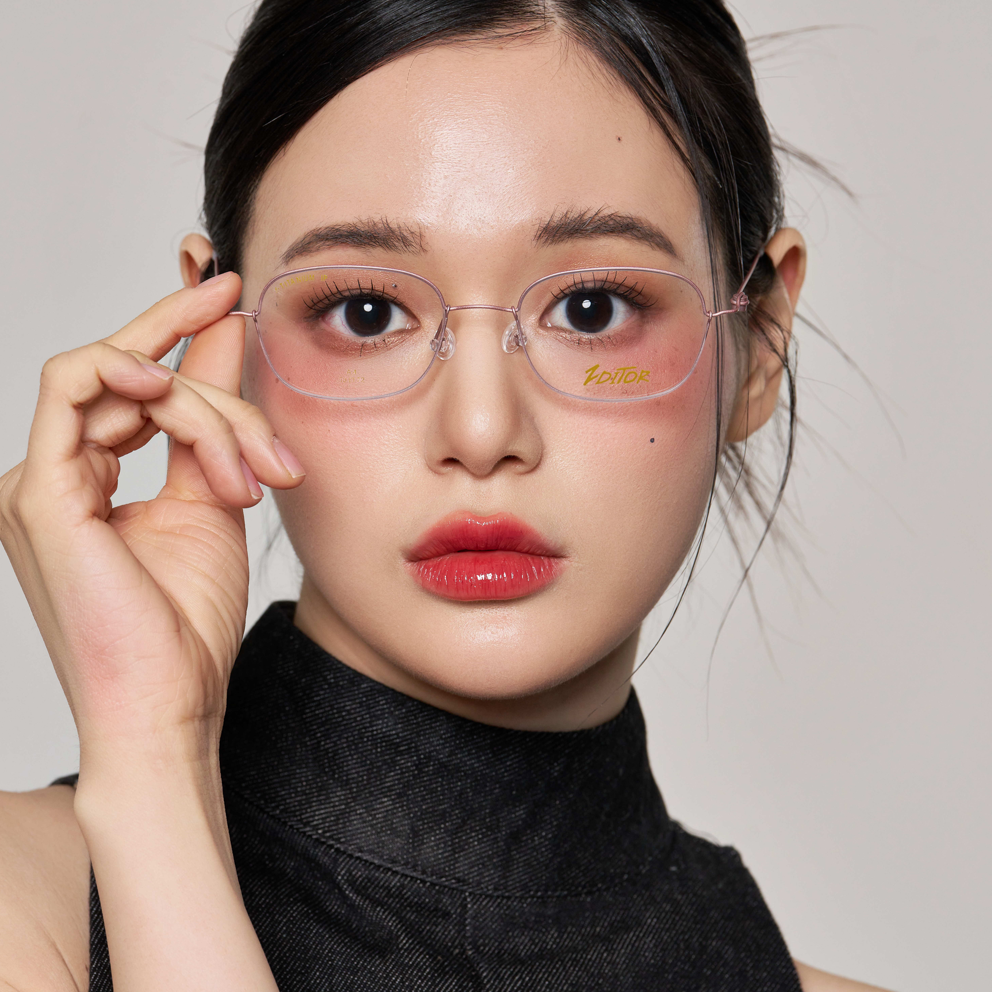 블루라이트차단 무나사 사각 가벼운 티타늄 안경테 얇은실테 안경 긱시크 - 상세 이미지 2