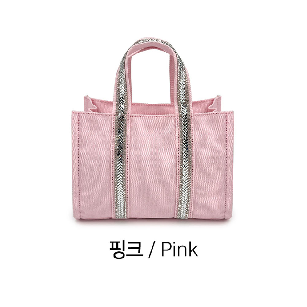 에코 캔버스 스퀘어 토트 크로스백 미니멀 사각 가벼운 미니 작은 토트백 가방 이미지 7