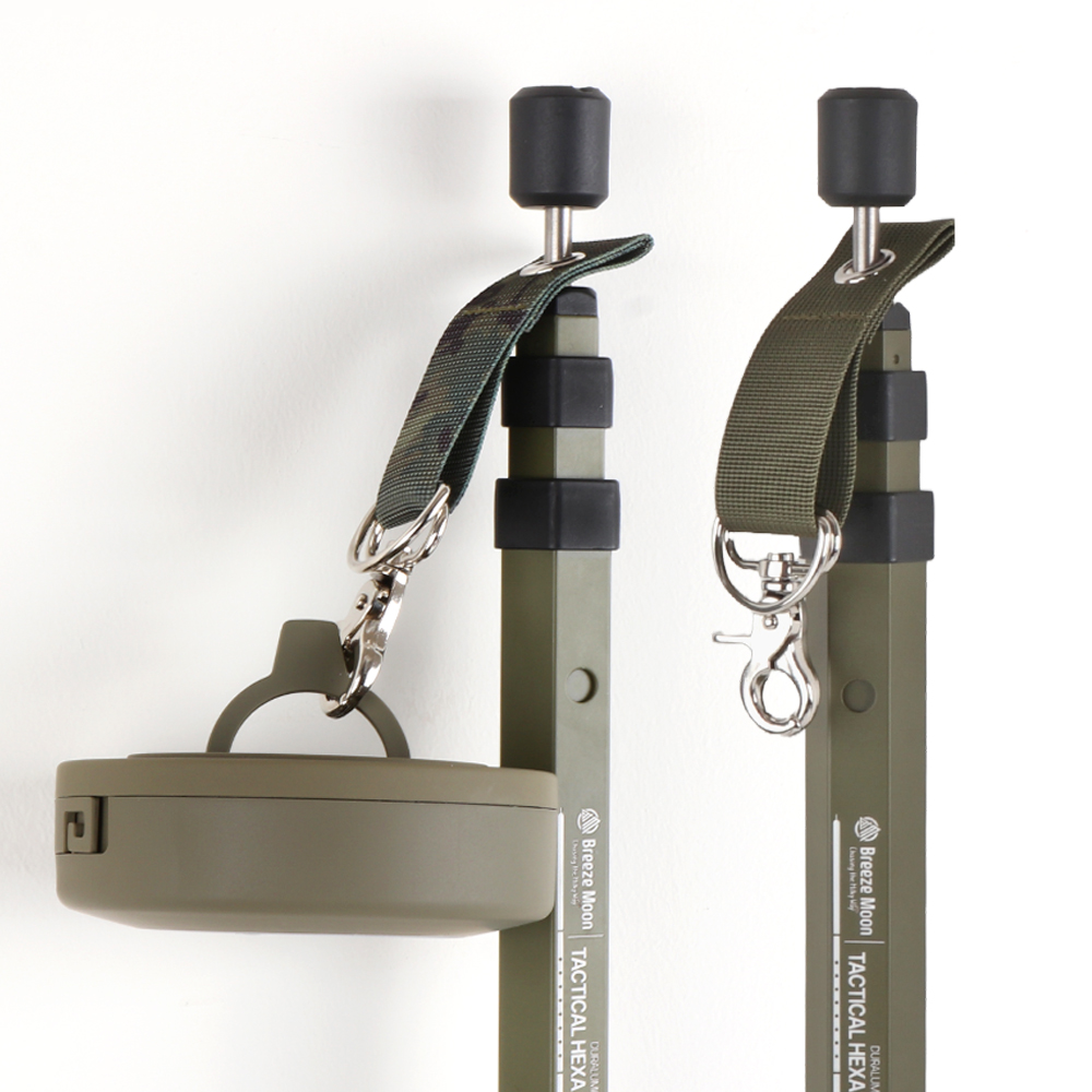 브리즈문 폴대 아일렛 고정 타프 걸이 고리 후크 스트랩 스트링 웨빙 게고리 캠핑 끈 줄 크림슨레드 - 상세 이미지 4