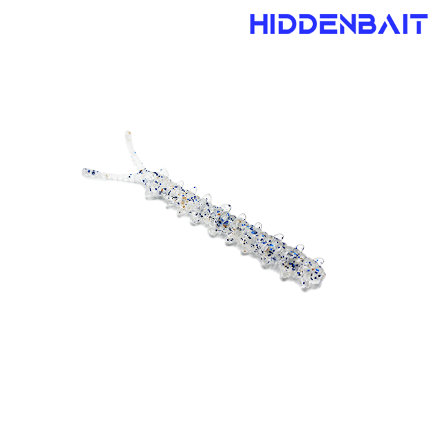 히든베이트 데이모스 아징웜 전갱이 볼락웜 볼락루어 UV점발광 송어 014 CHERRY RED FLAKE, 4.5cm - 상세 이미지 2