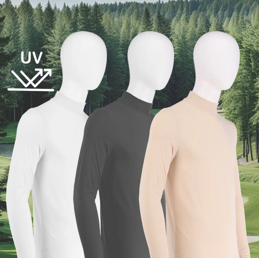 여성 남성 냉감 골프 긴팔 쿨링 터틀넥 UV 이너웨어 자외선차단 국산 등산 - 상세 이미지 2