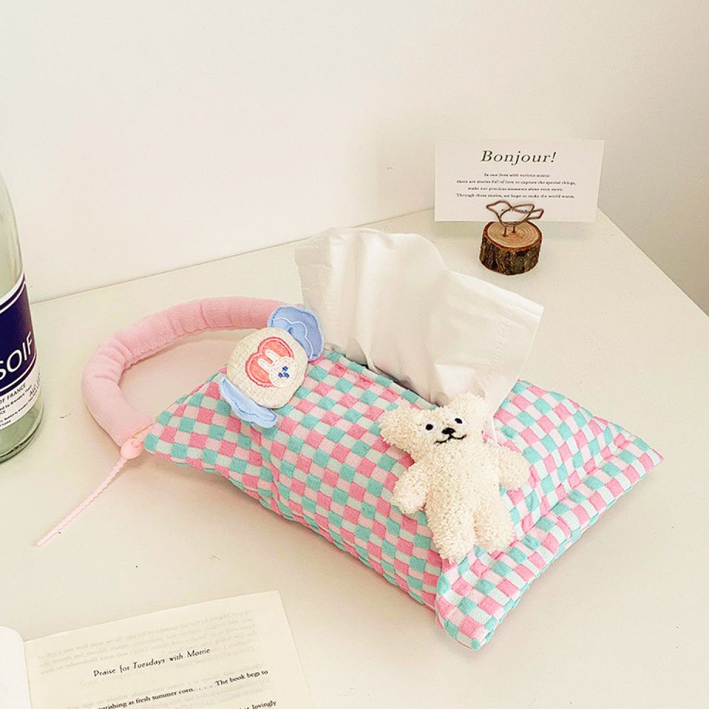 차량용 휴지걸이 자동차 휴대용 티슈홀더 차꾸미기 파우치 티슈 휴지 케이스 - 상세 이미지 3
