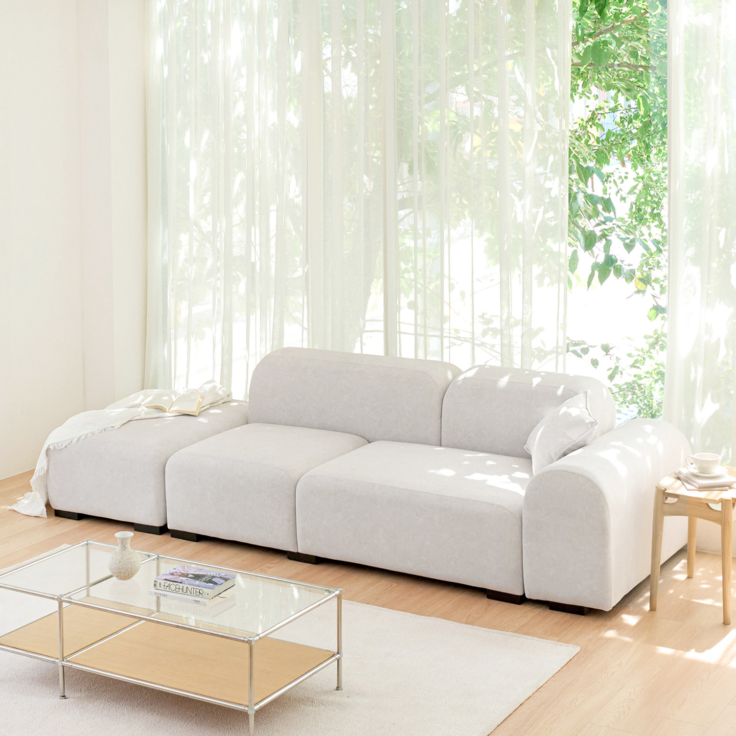 데일리리빙 루나 조야 패브릭 모듈 3인용 소파