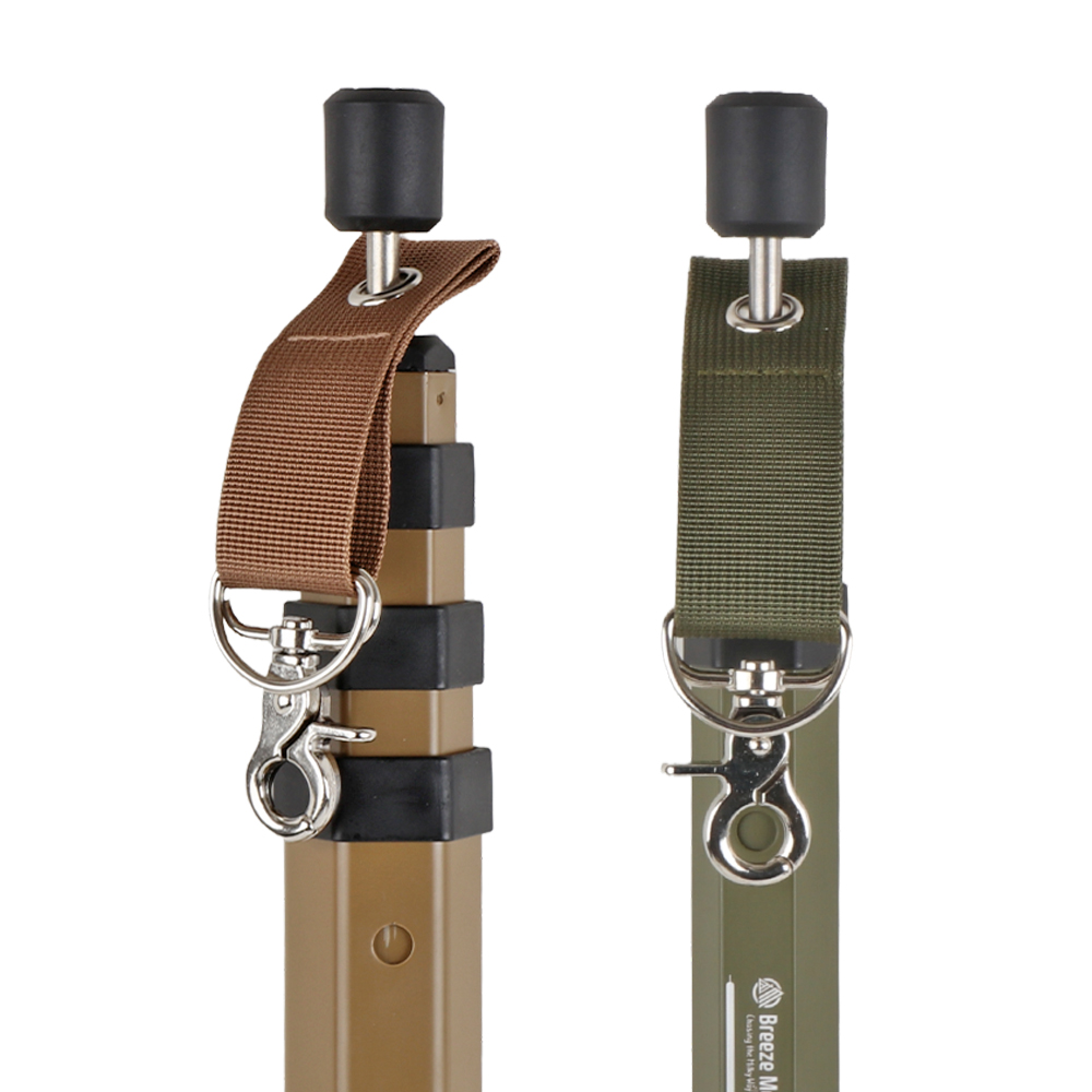 브리즈문 폴대 아일렛 고정 타프 걸이 고리 후크 스트랩 스트링 웨빙 게고리 캠핑 끈 줄 크림슨레드 - 상세 이미지 3