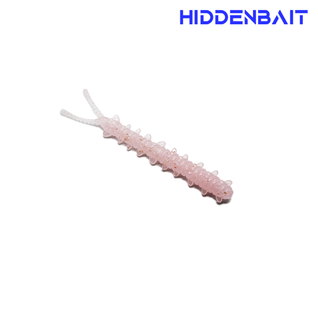 히든베이트 데이모스 아징웜 전갱이 볼락웜 볼락루어 UV점발광 송어 014 CHERRY RED FLAKE, 4.5cm - 상세 이미지 3