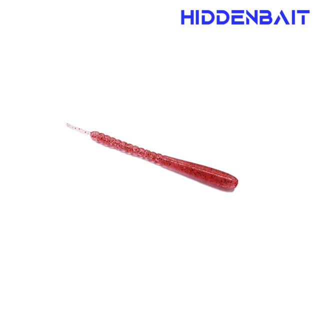 히든베이트 포보스 아징루어 전갱이웜 볼락낚시 볼락웜 UV점발광 케이무라 014 CHERRY RED FLAKE, 5cm(2인치) - 상품 이미지