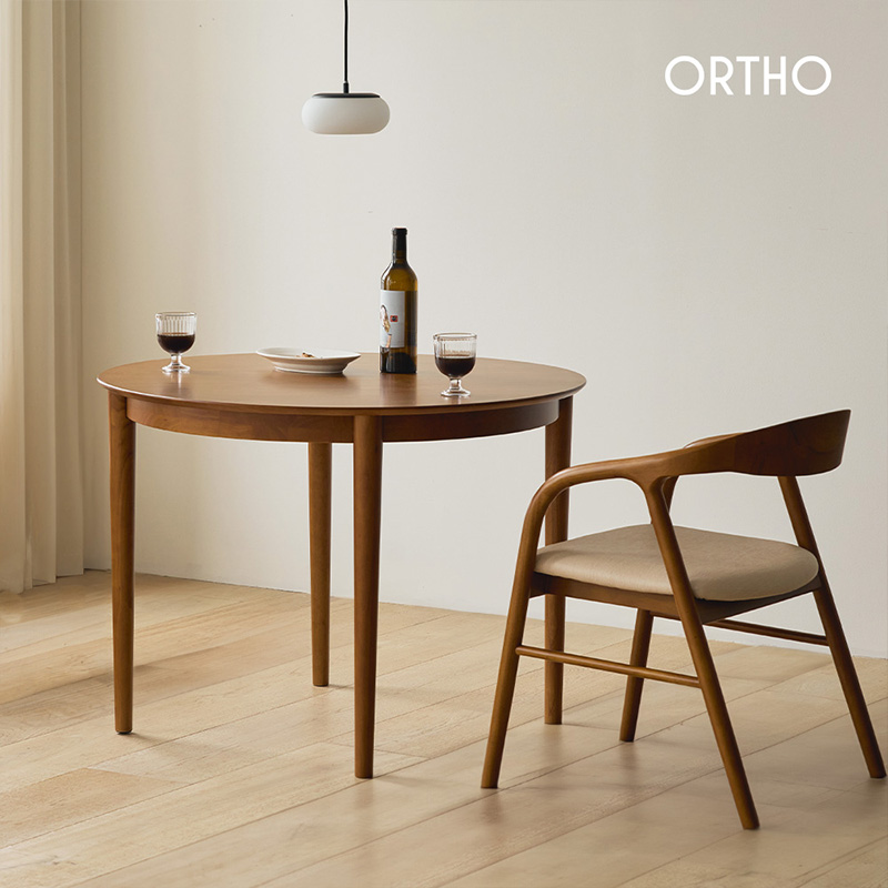 진저 원목 2인용 4인용 원형 식탁 테이블 1000