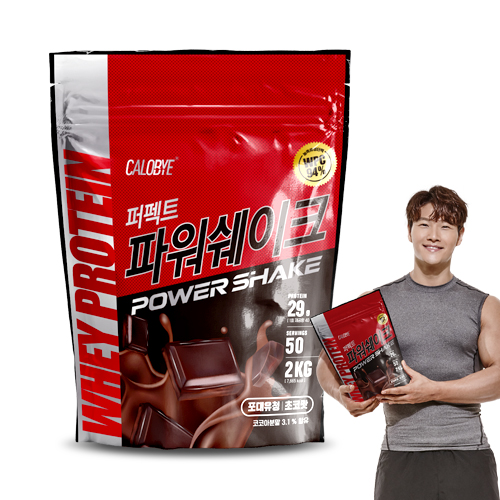 칼로바이 퍼펙트 파워 쉐이크 포대유청 김종국 프로틴 단백질 초코맛, 2kg, 1개