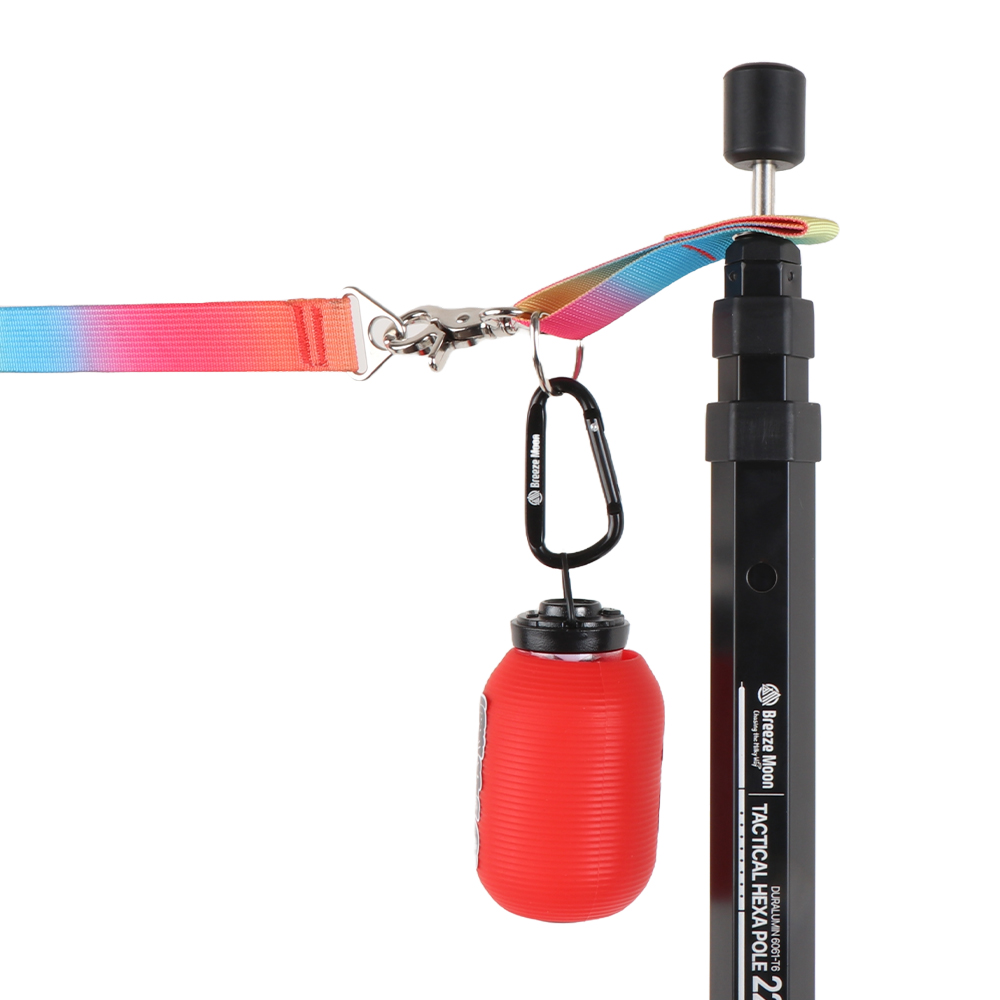 브리즈문 폴대 아일렛 고정 타프 걸이 고리 후크 스트랩 스트링 웨빙 게고리 캠핑 끈 줄 크림슨레드 - 상세 이미지 2