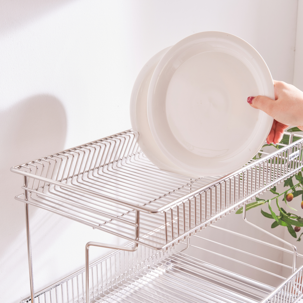 퓨어셀 물빠짐 올스텐 식기 건조대 주방 싱크대 그릇 설거지 2단 쟁반형