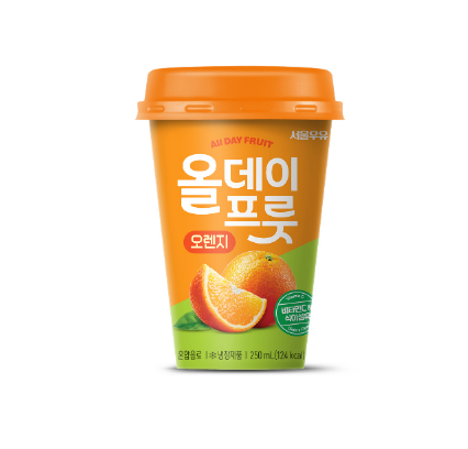올데이프룻(오렌지) 서울우유 2.5L(250mlx10개) 냉장 : 식재온
