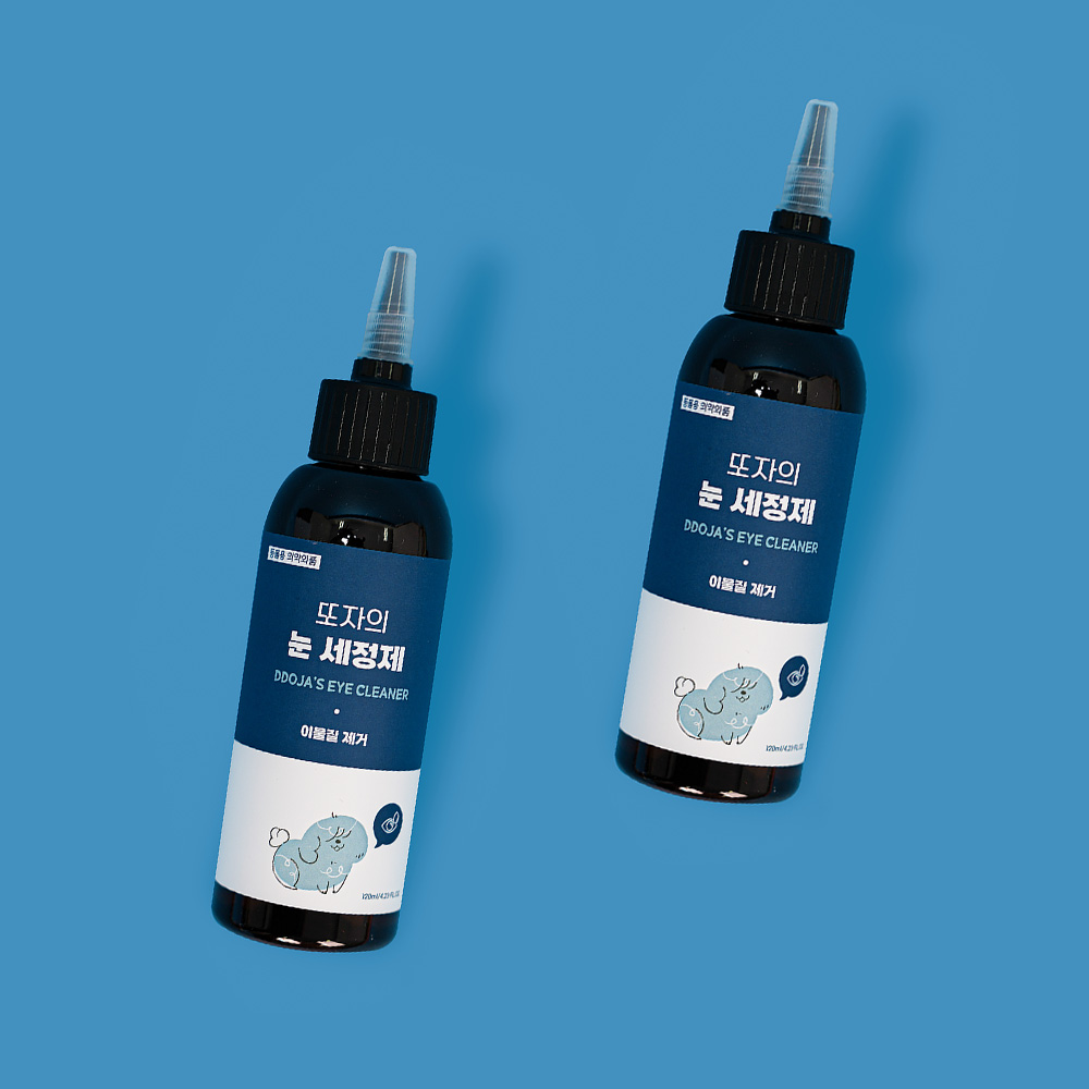 또자 눈세정제 강아지 안구세정 눈꼽 눈곱 눈물냄새 이물질 제거 아이클리너 120ml, 2개 - 상품 이미지