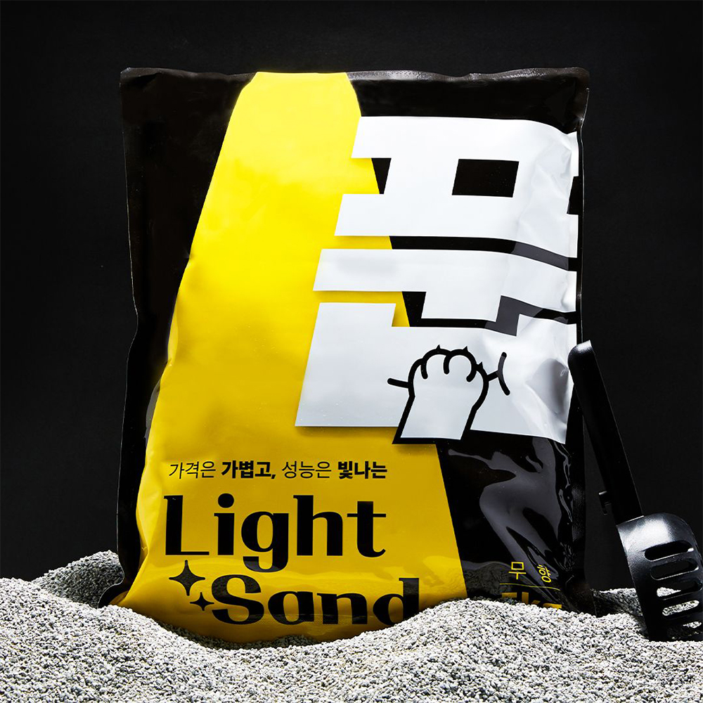 풉 라이트샌드 5kg 일반입자 벤토나이트 고양이모래 - 상세 이미지 5