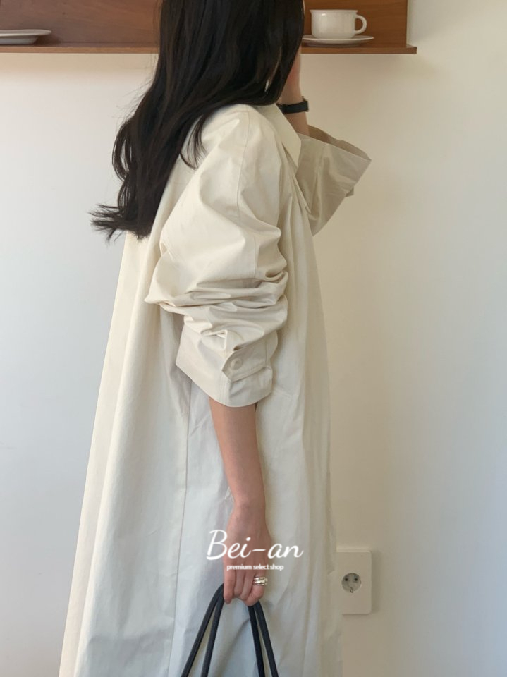 버베인 로하 롱 트렌치 코트 코튼 카라 오버핏 봄 ct 상세 이미지 27