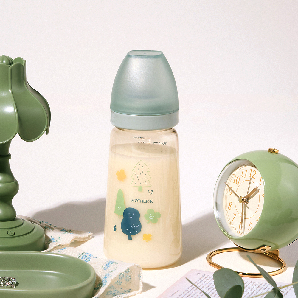 마더케이 신생아 PPSU 젖병 배앓이 방지 (노꼭지) 280ml, 1개, 포레스트(민트)