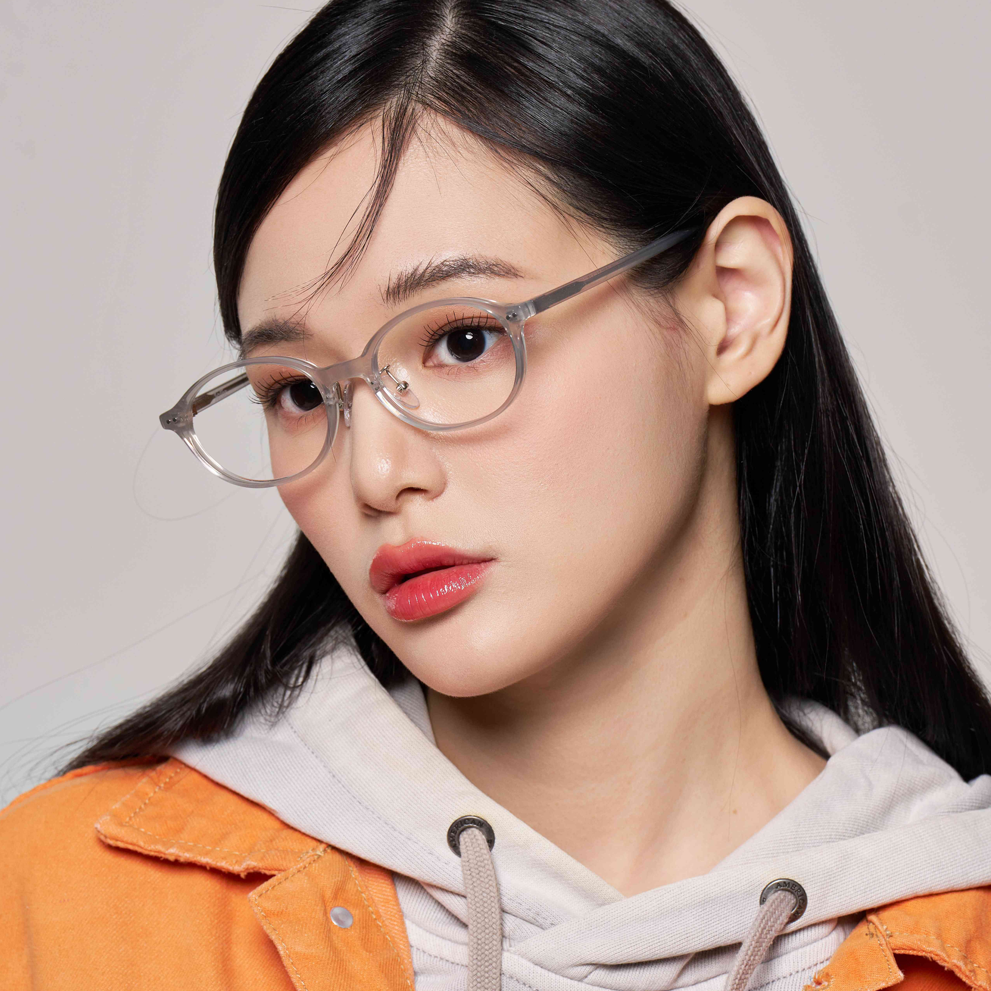 긱시크안경 오벌형 호피 뿔테안경 블루라이트차단