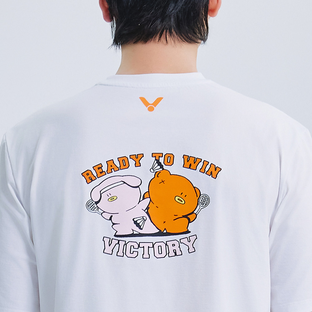빅터 VICTOR 아울렛 오버핏 반팔 티셔츠 남녀공용 25ATS009U 배드민턴 탁구 스쿼시 스포츠웨어 - 상세 이미지 5