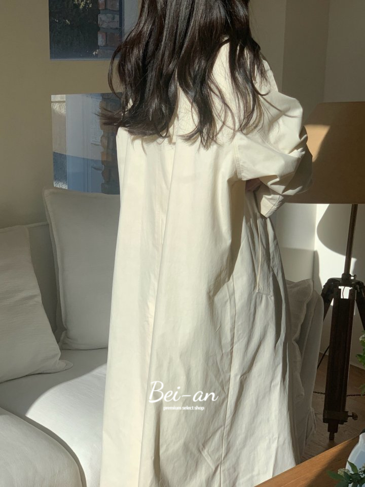 버베인 로하 롱 트렌치 코트 코튼 카라 오버핏 봄 ct 상세 이미지 38