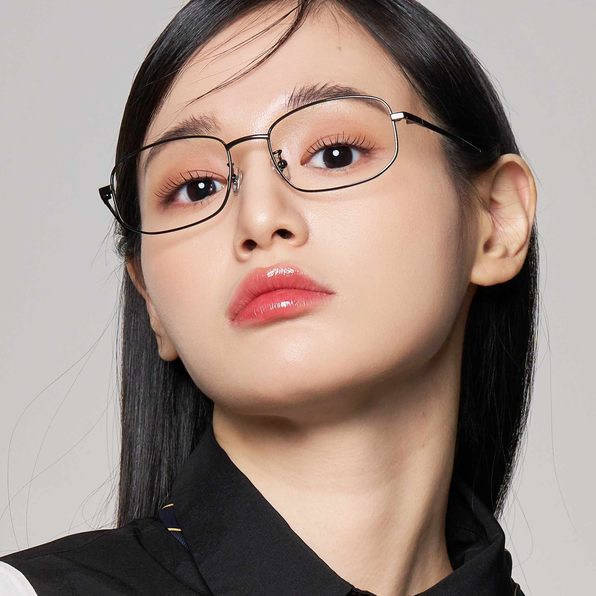 블루라이트차단 사각 가벼운 티타늄 안경테