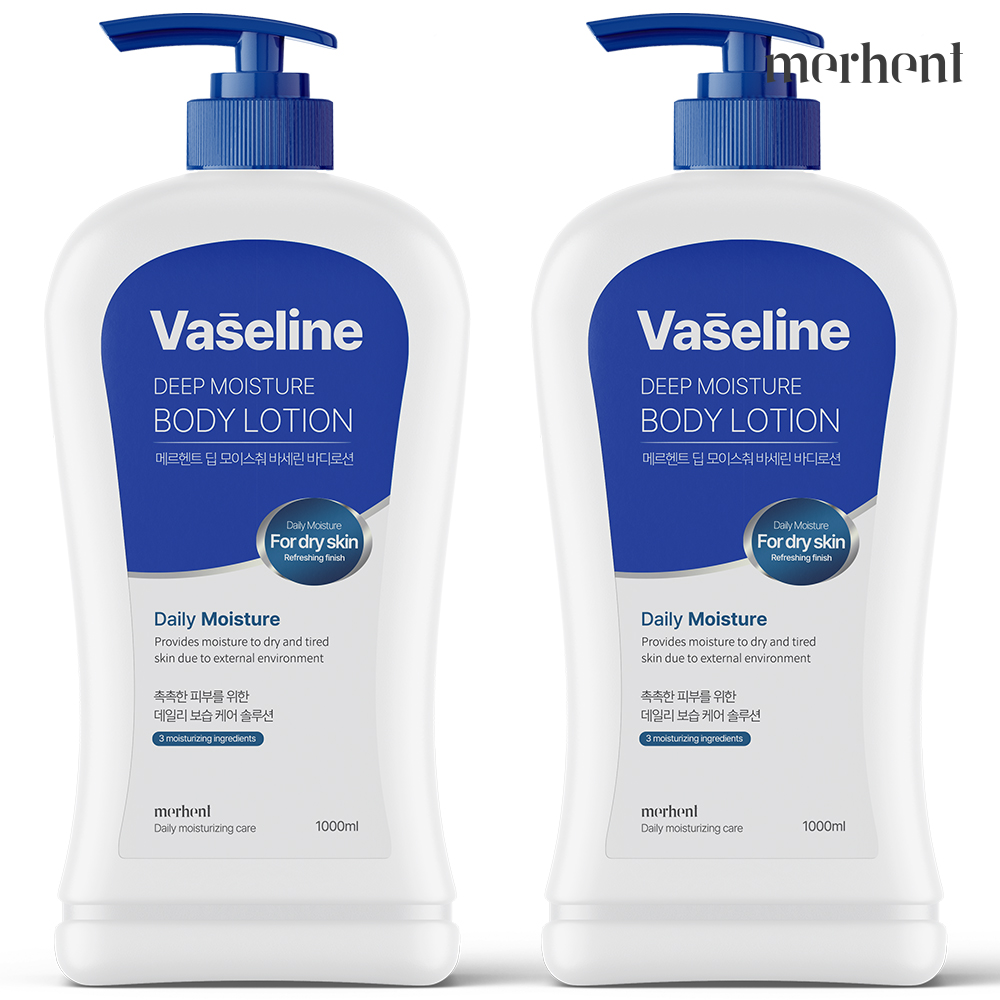 1+1 메르헨트 바세린 바디로션 1000ml 대용량 향좋은 고보습 촉촉한 퍼퓸 끈적임없는