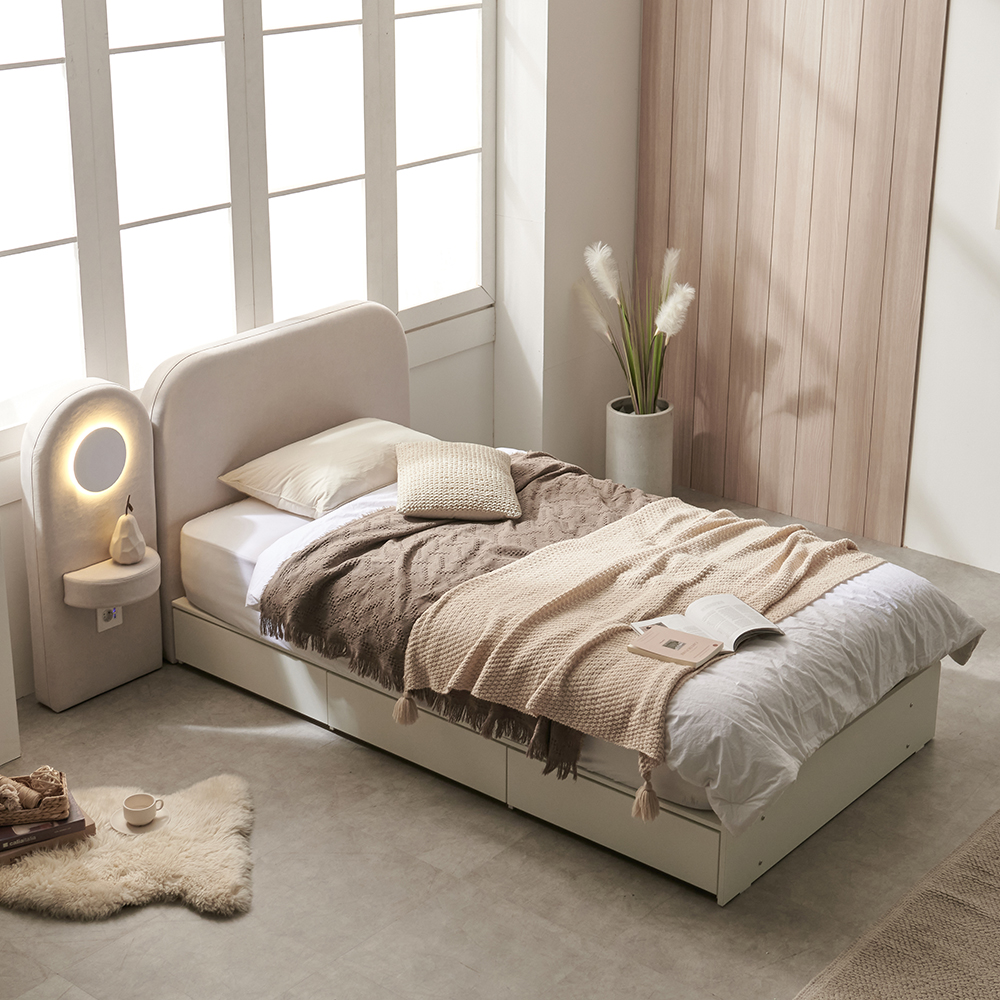 포든 수납 침대 SS 프레임+협탁 1EA 세트