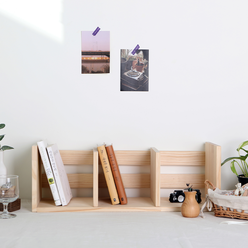 미니책꽂이 원목 책상 책꽂이 우드 1단 2단 3단 심플 간이 300