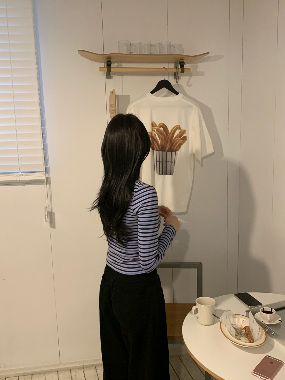 버논 블랙 스트레이트 와이드 코튼 팬츠 (1color) 상세 이미지 7