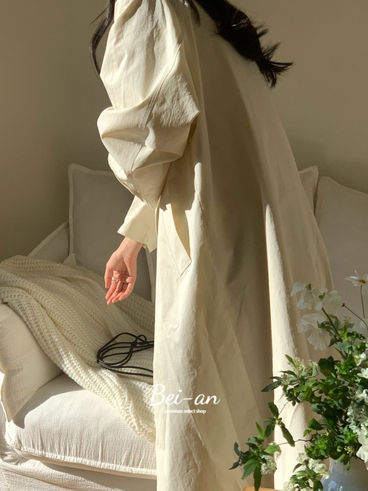 버베인 로하 롱 트렌치 코트 코튼 카라 오버핏 봄 ct 상세 이미지 30