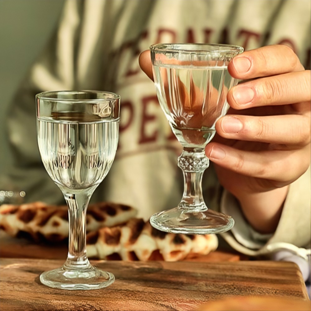 작은 고블렛 술잔 2종 50ml 유리 예쁜 감성 소주잔