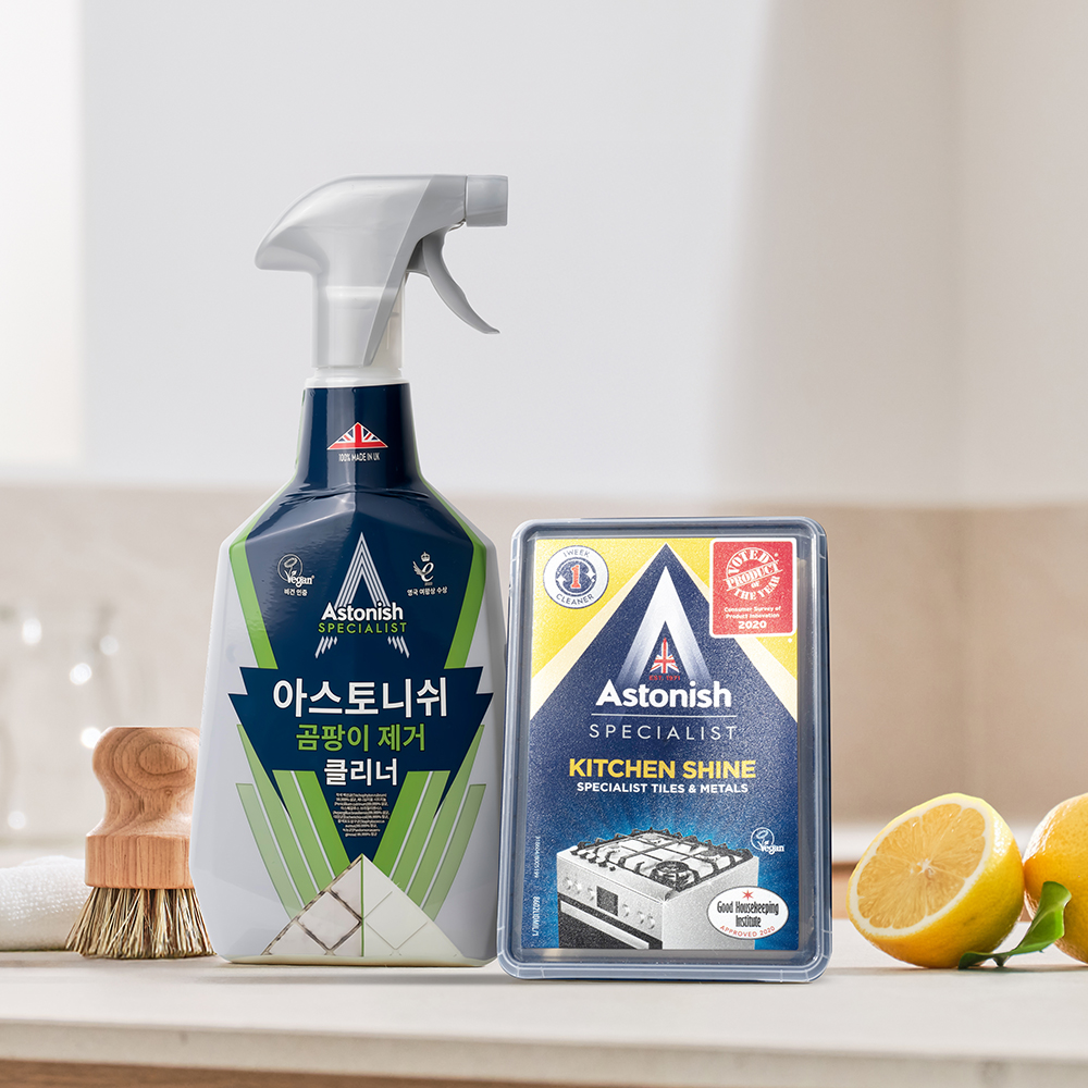 아스토니쉬  곰팡이제거제 750ml +주방 찌든때 키친샤인 클리너 450g