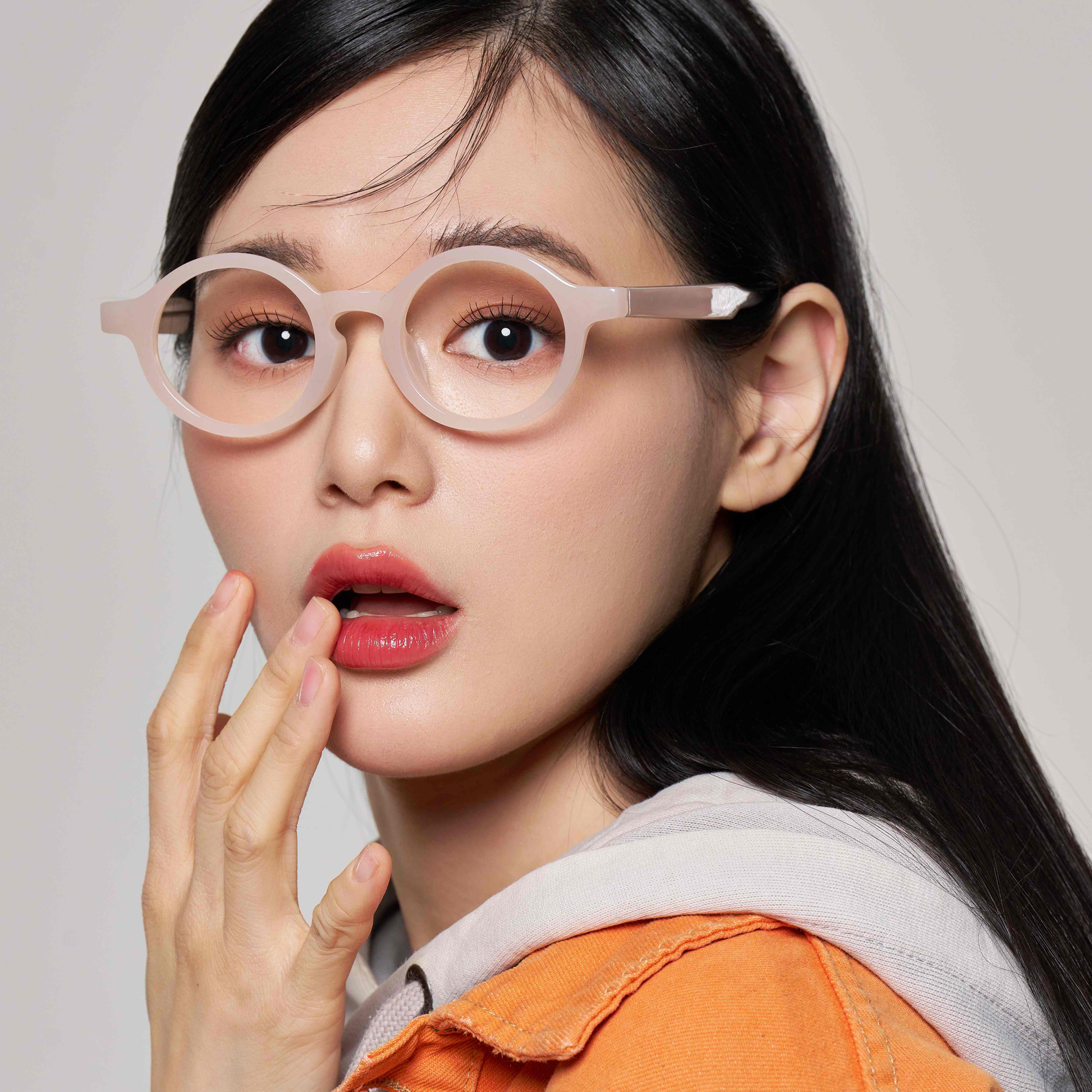 긱시크안경 블루라이트차단 두꺼운 정원형 호피 뿔테 고도근시 돋보기