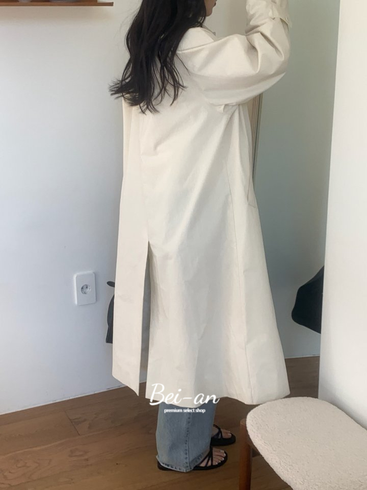 버베인 로하 롱 트렌치 코트 코튼 카라 오버핏 봄 ct 상세 이미지 23