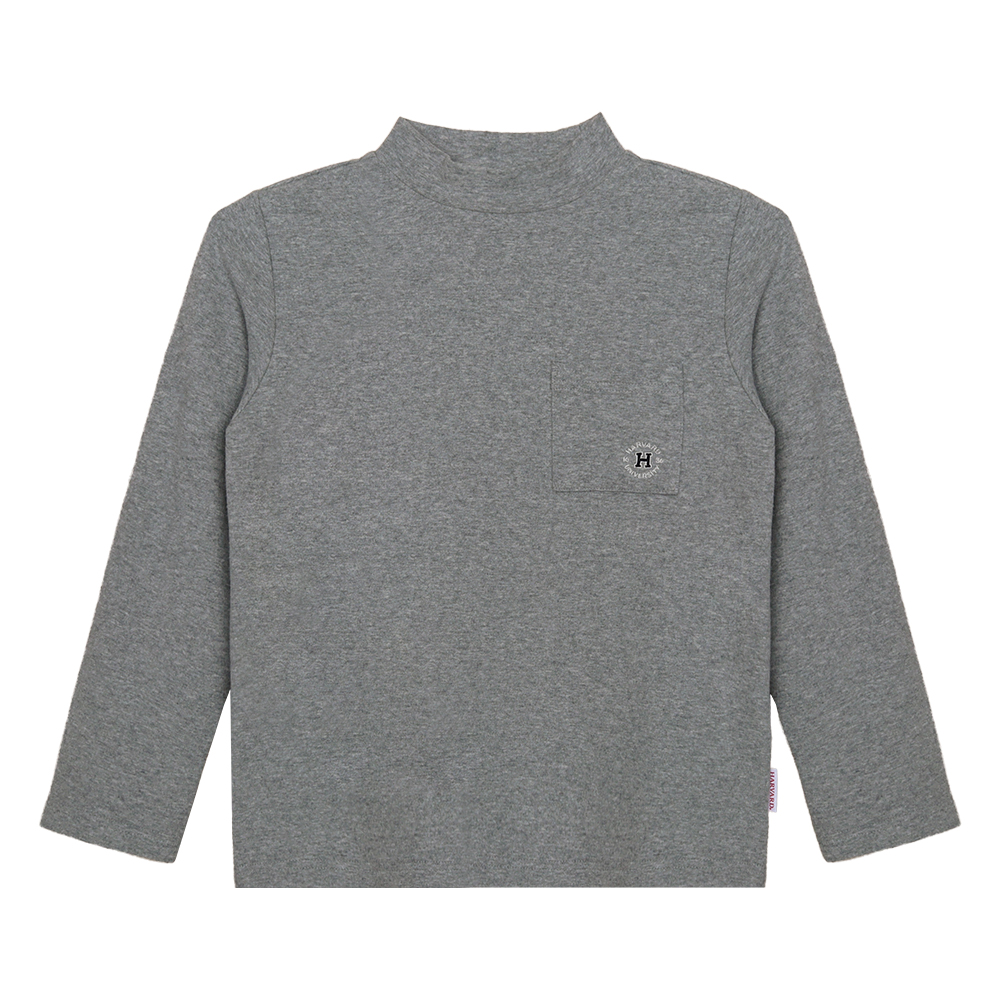 하버드키즈 포켓 반목 기본 긴팔 티셔츠 B4F101 - 상세 이미지 4
