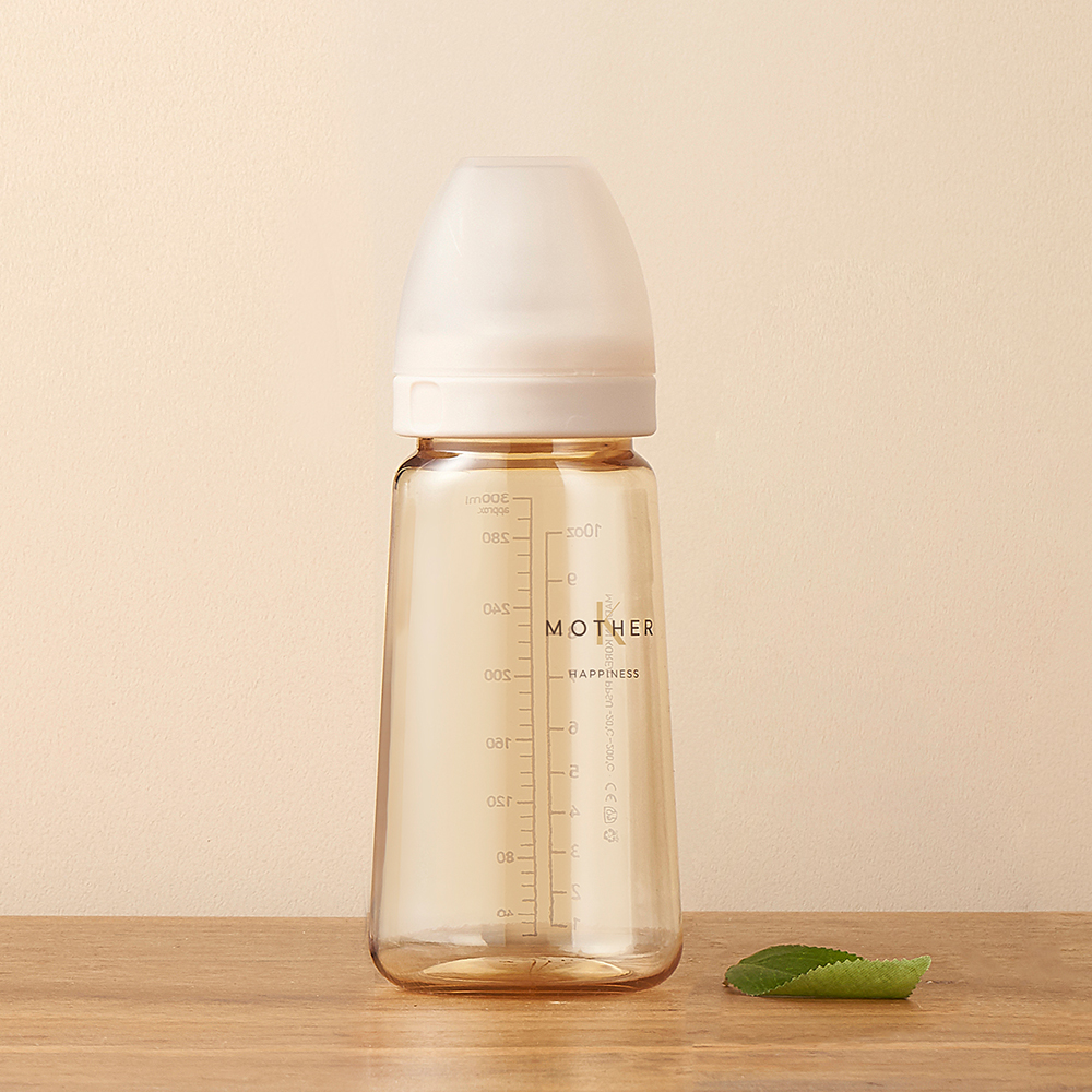 마더케이 신생아 PPSU 젖병 배앓이 방지 (노꼭지) 280ml, 1개, 크림