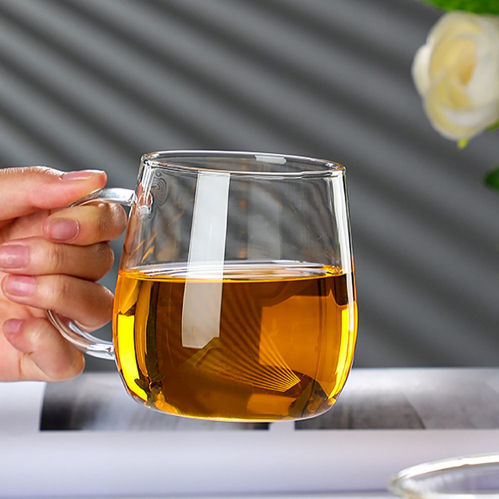 내열유리 홈카페 카페머그 유리컵세트 550ml, 4개, 항아리(RM2) - 상세 이미지 3