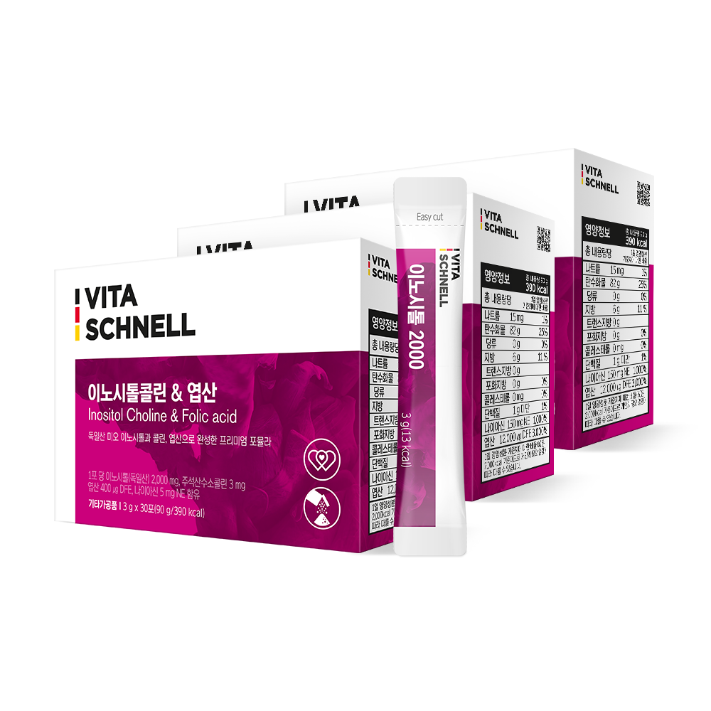 비타슈넬 미오 이노시톨 콜린 & 엽산 3박스 3개월분 나이아신