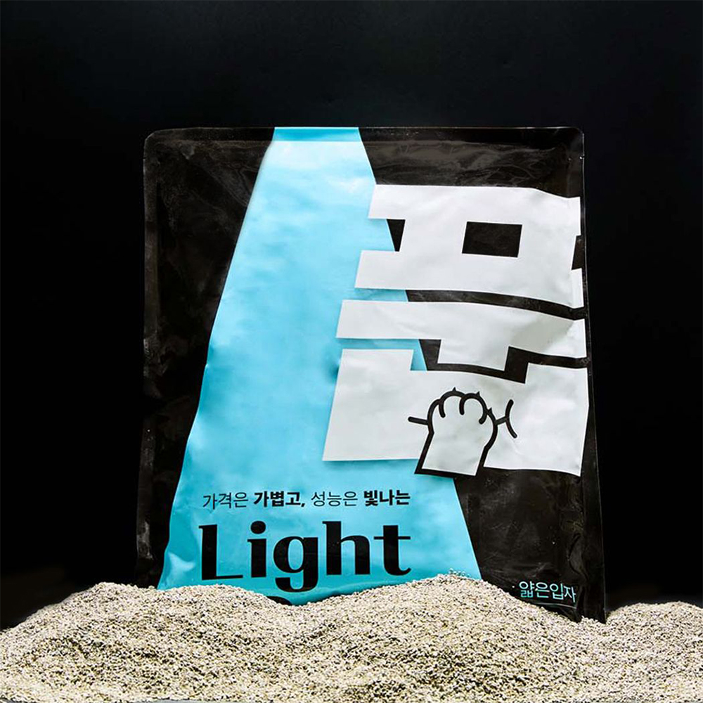 풉 라이트샌드 5kg 얇은입자 벤토나이트 고양이모래 - 상세 이미지 4