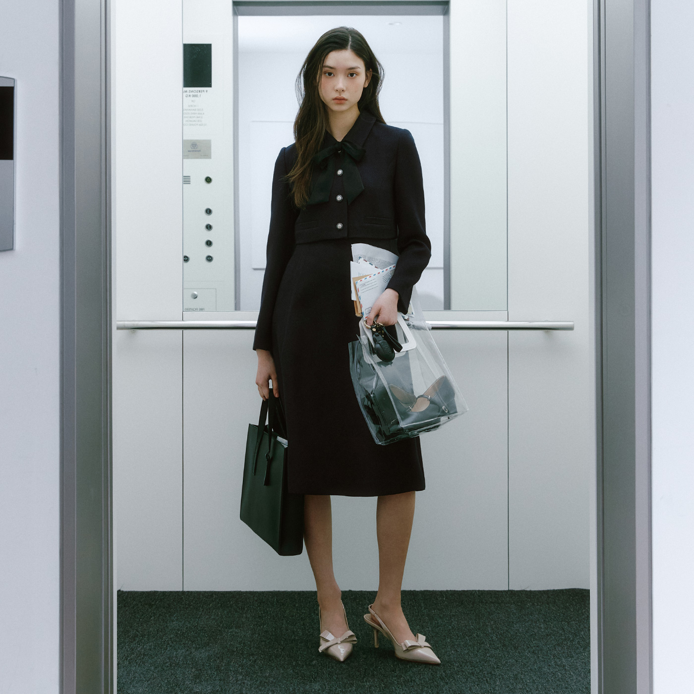 [슈퍼특가] [N배송] 로엠 조직감 2in1 원피스 RMOWF23S99