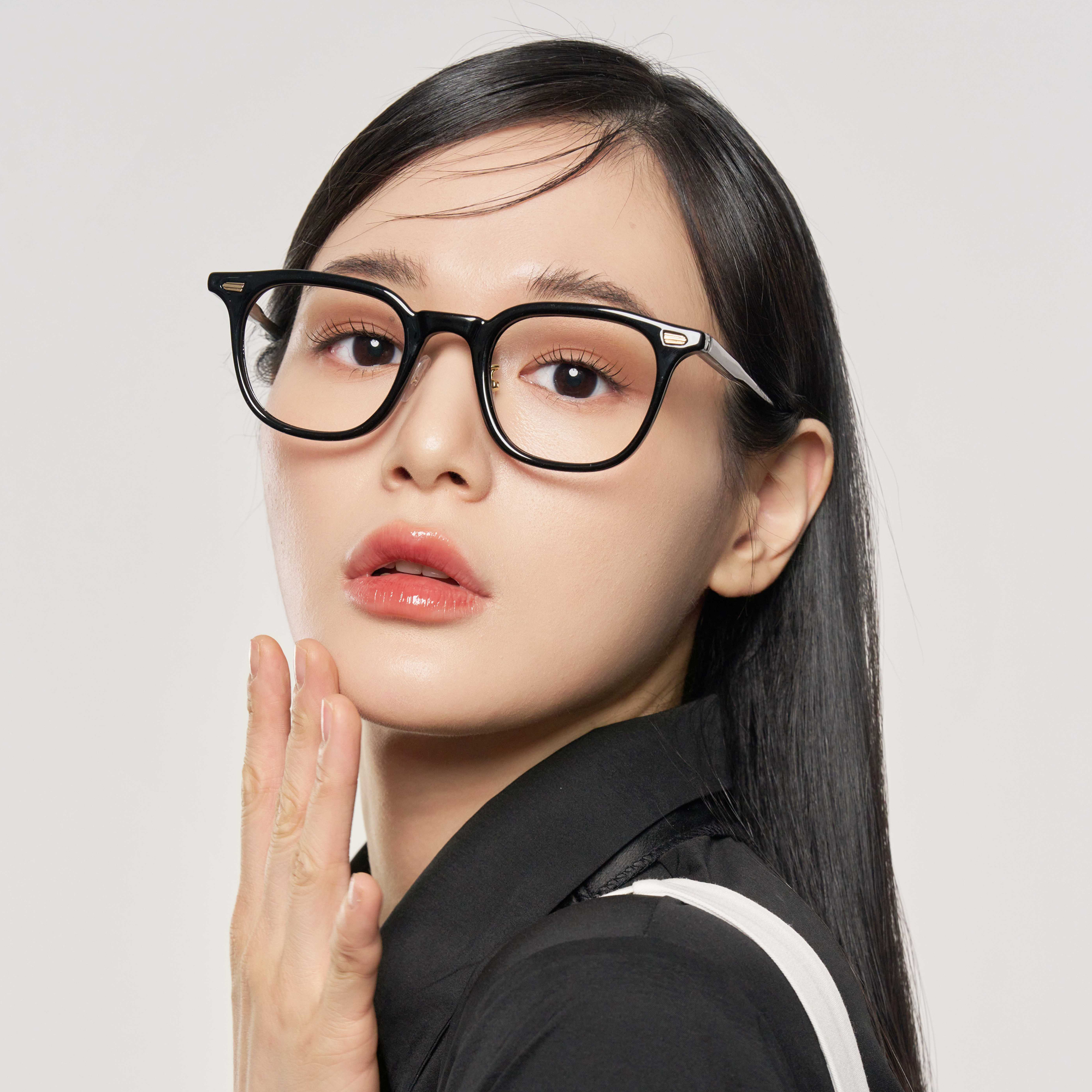 긱시크 안경테 뿔테 안경 사각 블루라이트차단 GIFT 케이스 패키지