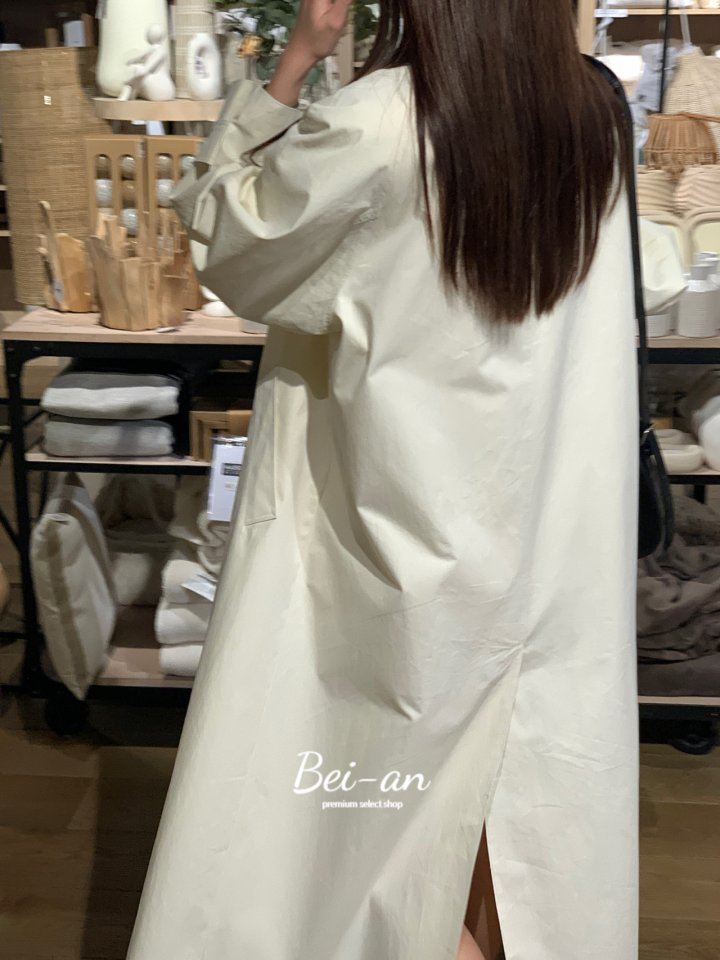 버베인 로하 롱 트렌치 코트 코튼 카라 오버핏 봄 ct 상세 이미지 18