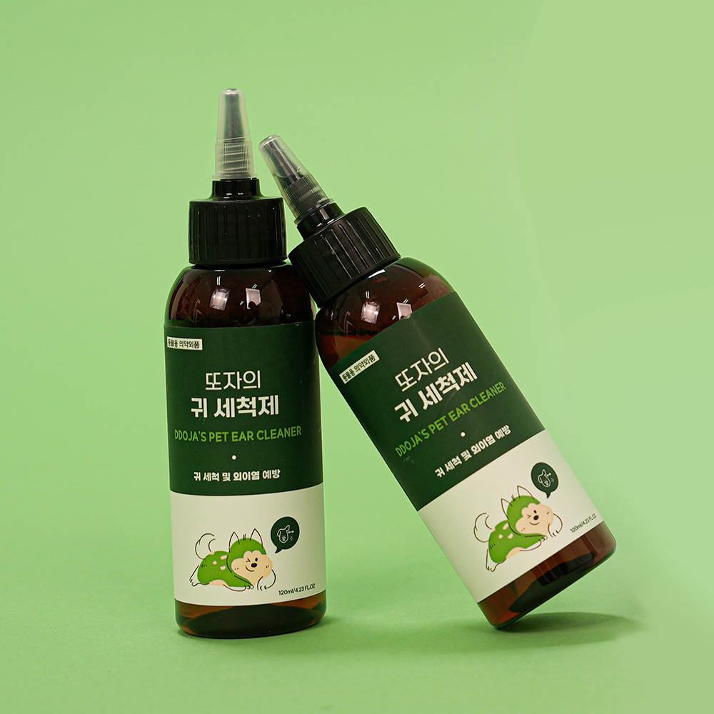 또자 귀세척제 강아지 귀세정제 댕댕이 귀청소 귀케어 귀지 냄새 이어클리너 120ml, 2개 - 상품 이미지