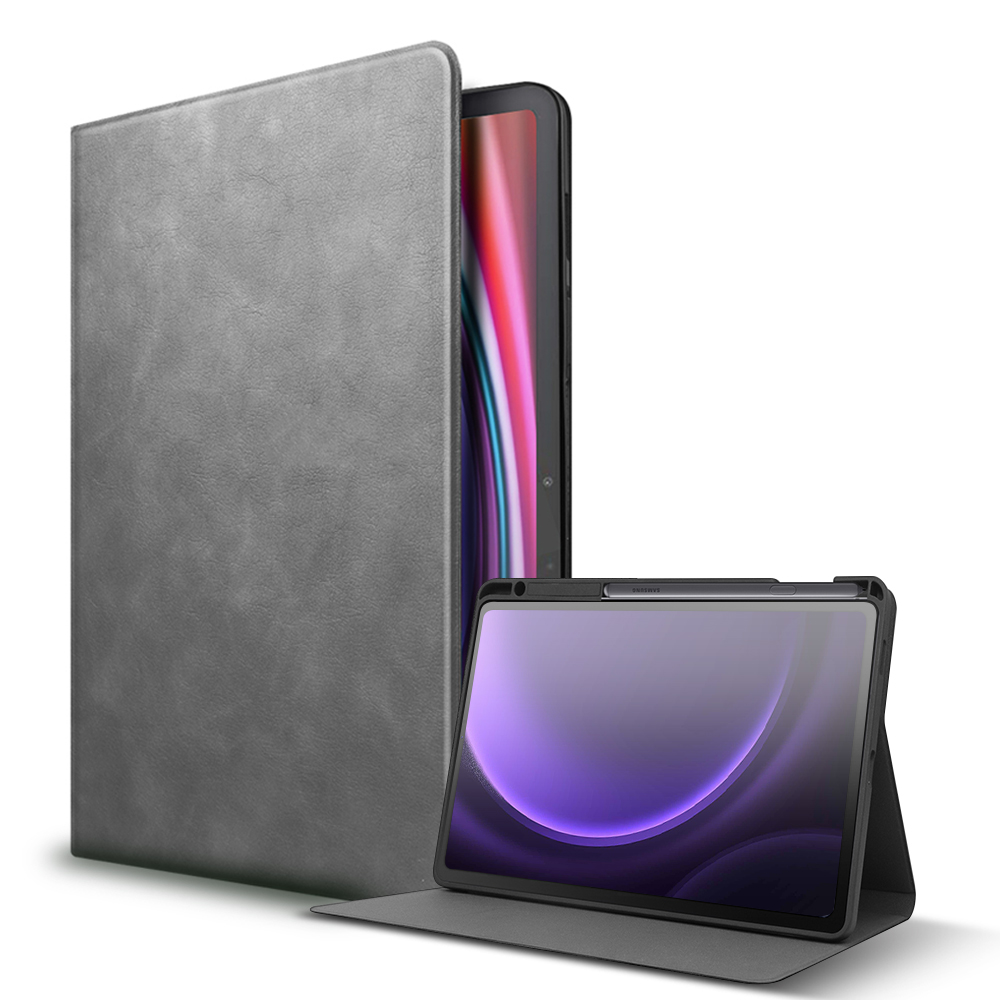 고부기 터치펜 수납 가죽 패드 커버 클러치 케이스 그레이, 갤럭시 탭 S9+-S9 FE+-S10+ - 상품 이미지