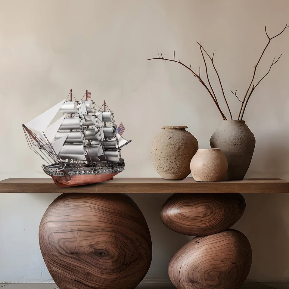 피스쿨 3D 메탈퍼즐 입체퍼즐 항해 프리게이트 보트 모형 DIY 조립 키트 이미지 6