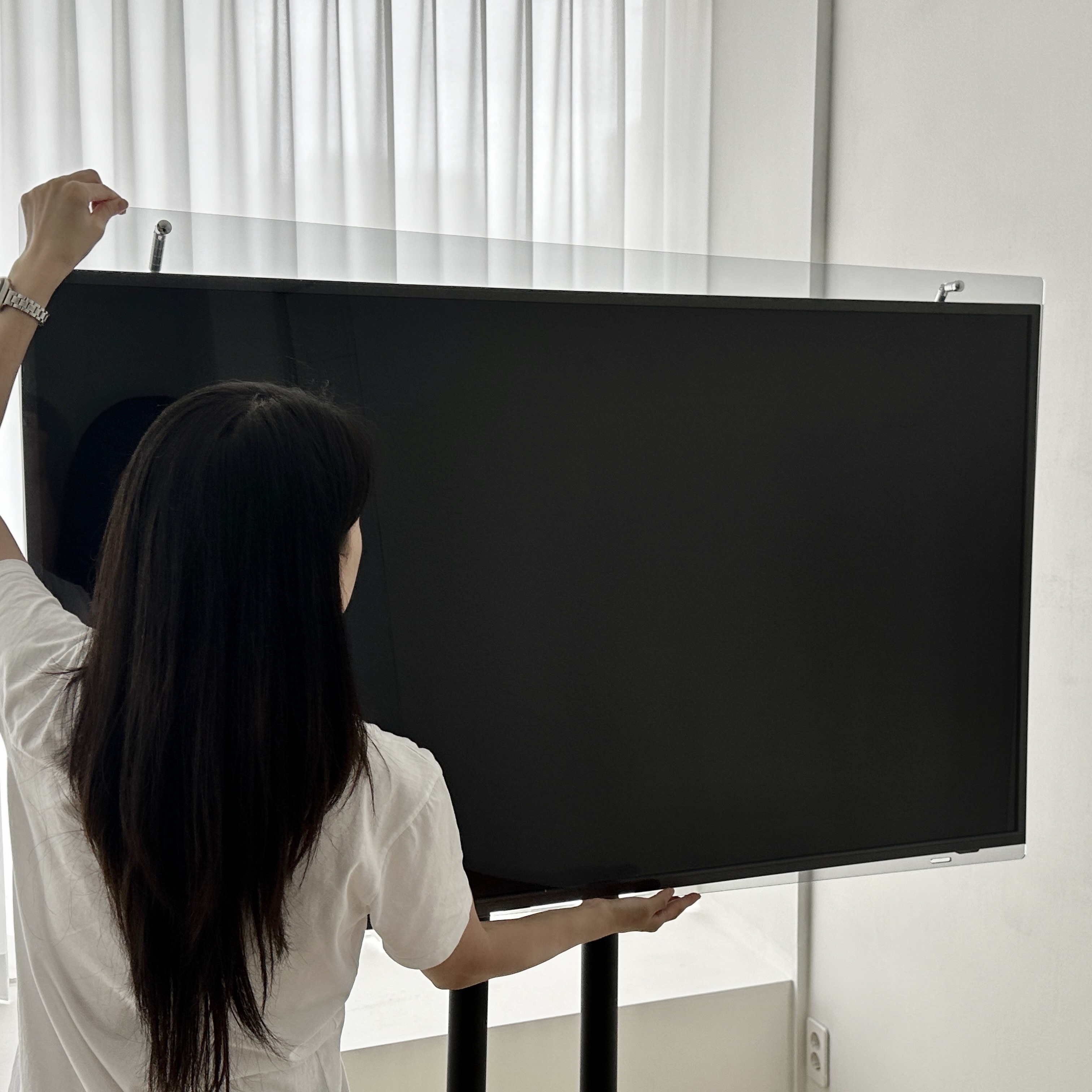 보자보자 티비 보호기 블루라이트차단 화면보호 필름 커버 보호대 172 x 103cm 이미지 3